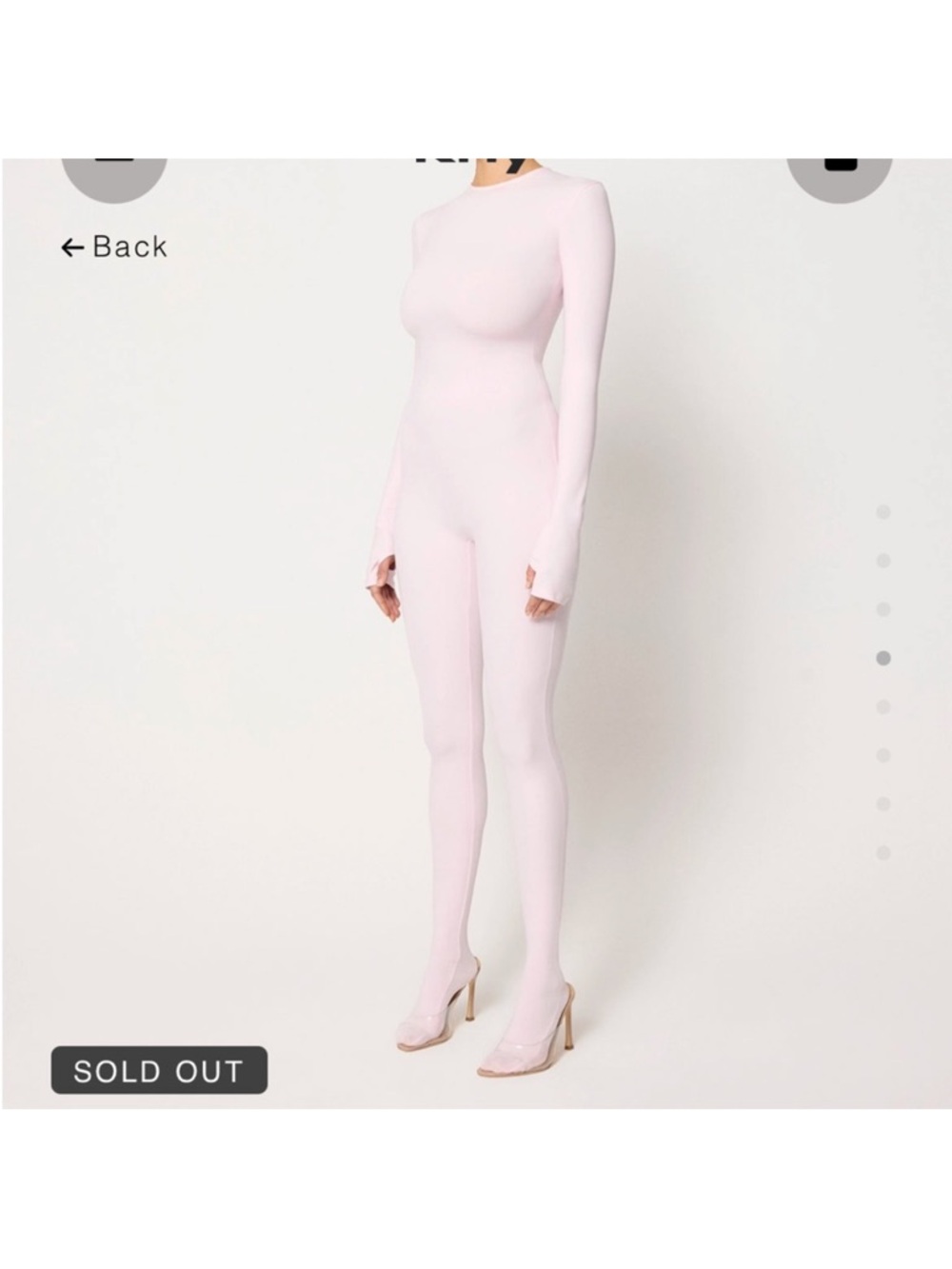 Khy Long-Sleeve Full Catsuit in Light Pink